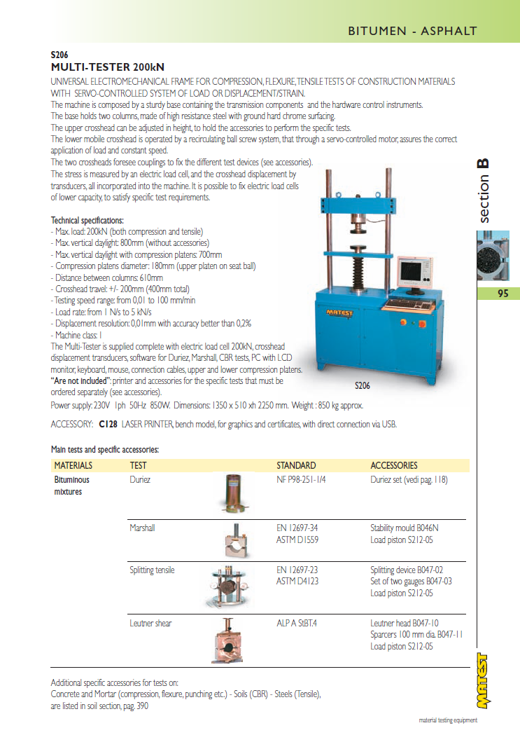 Matest laboriseadmete tootekataloog, lk 95