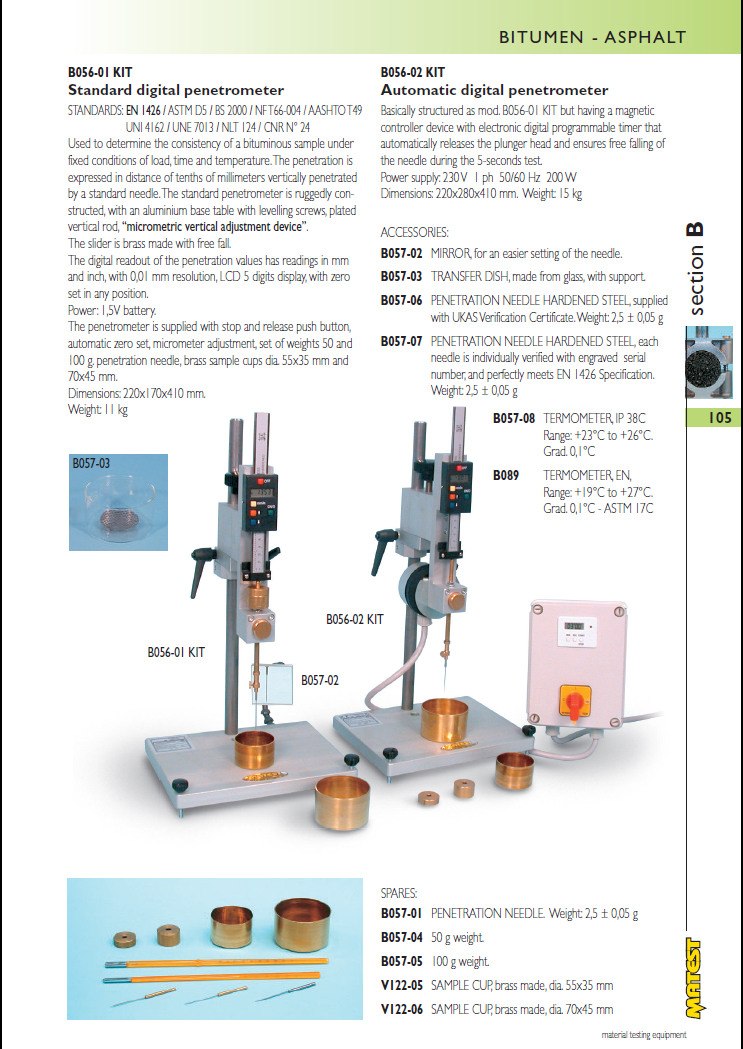 Matest laboriseadmete tootekataloog, lk 105