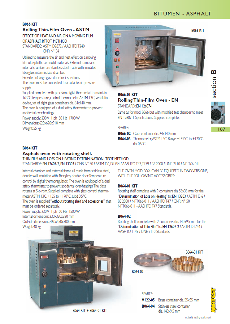 Matest laboriseadmete tootekataloog, lk 107