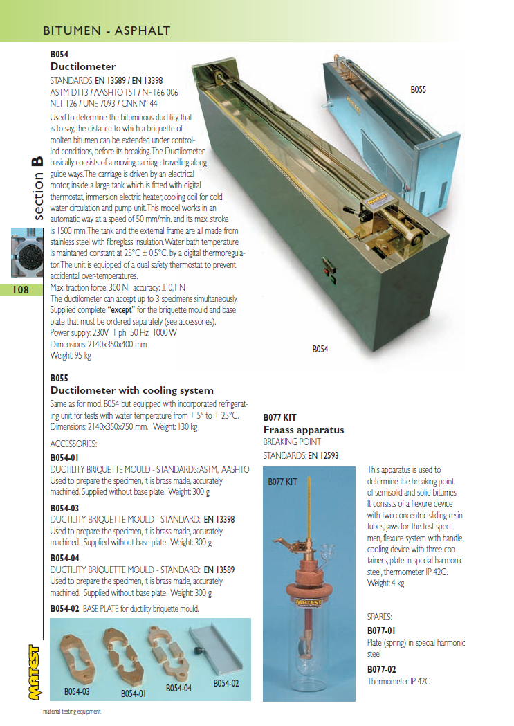 Matest laboriseadmete tootekataloog, lk 108