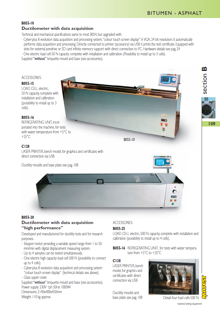 Matest laboriseadmete tootekataloog, lk 109