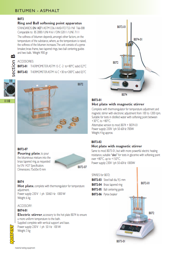 Matest laboriseadmete tootekataloog, lk 110