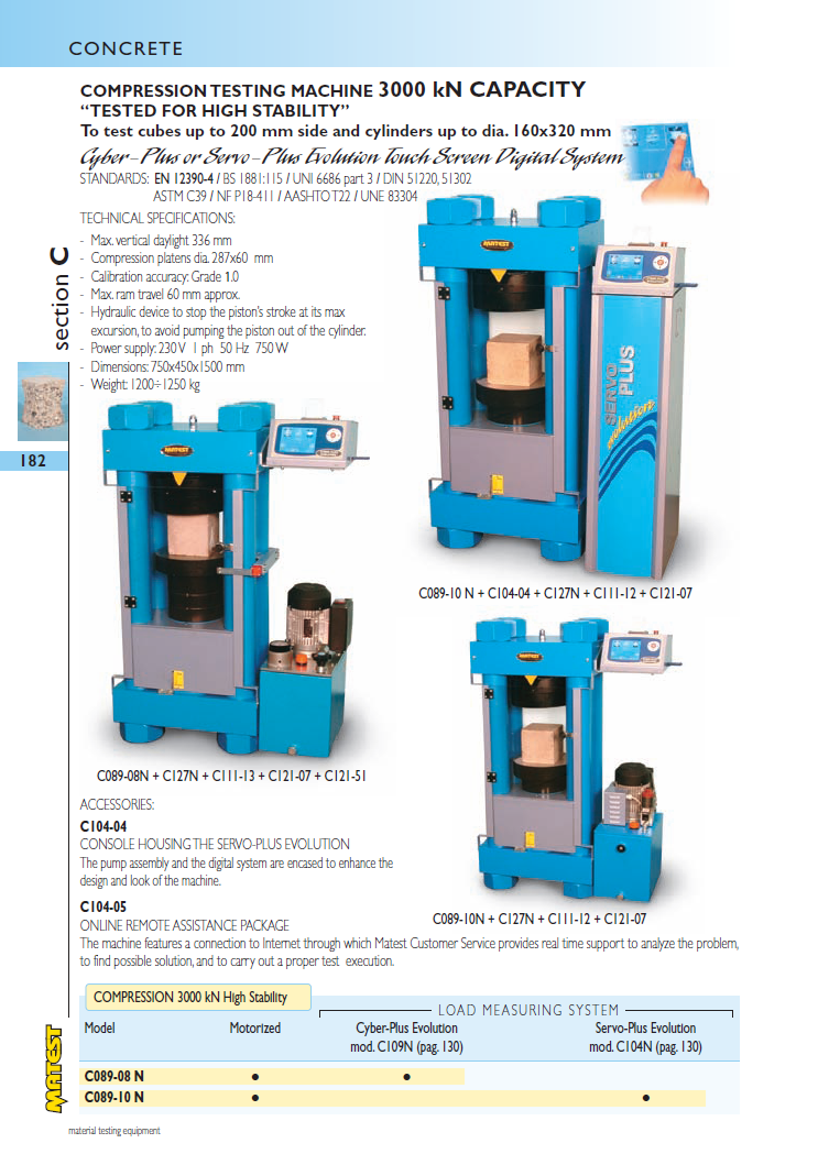 Matest laboriseadmete tootekataloog, lk 182