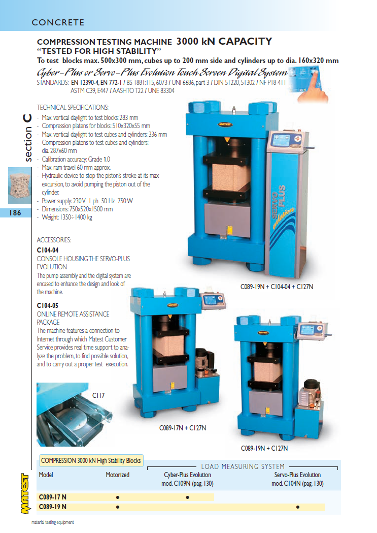 Matest laboriseadmete tootekataloog, lk 186