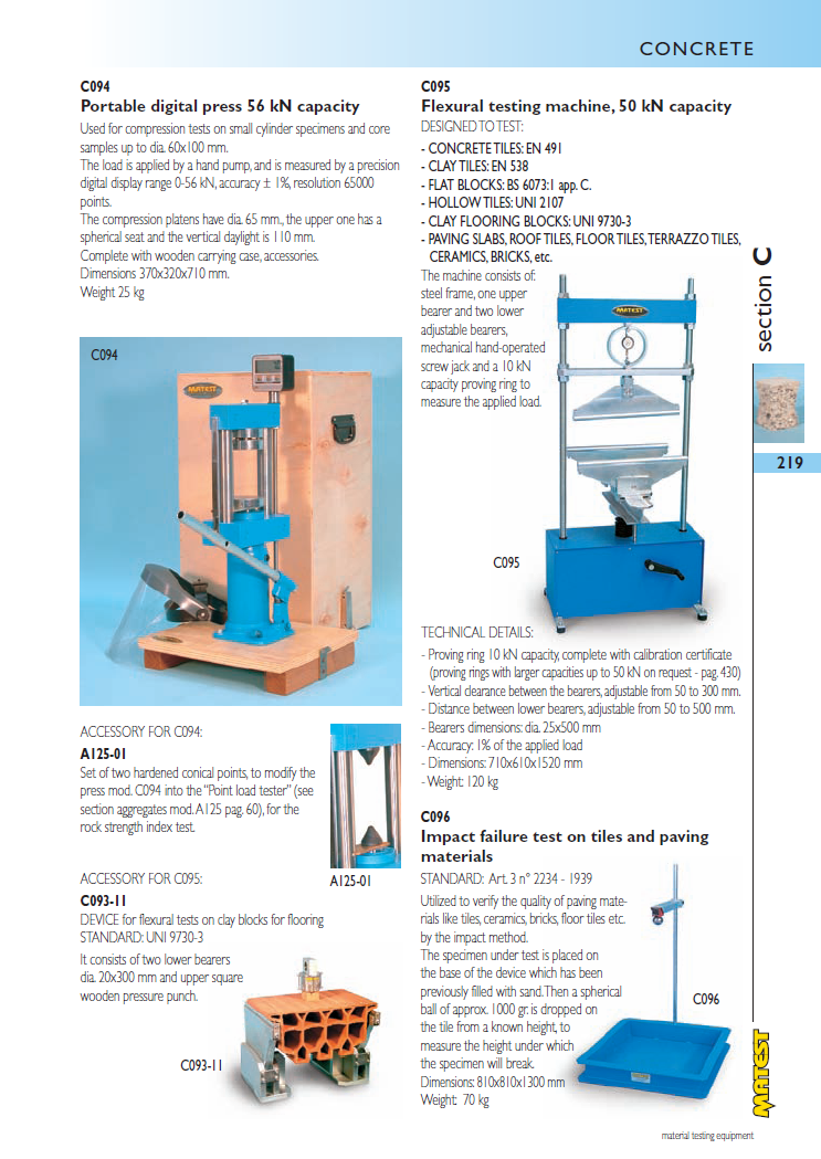 Matest laboriseadmete tootekataloog, lk 219