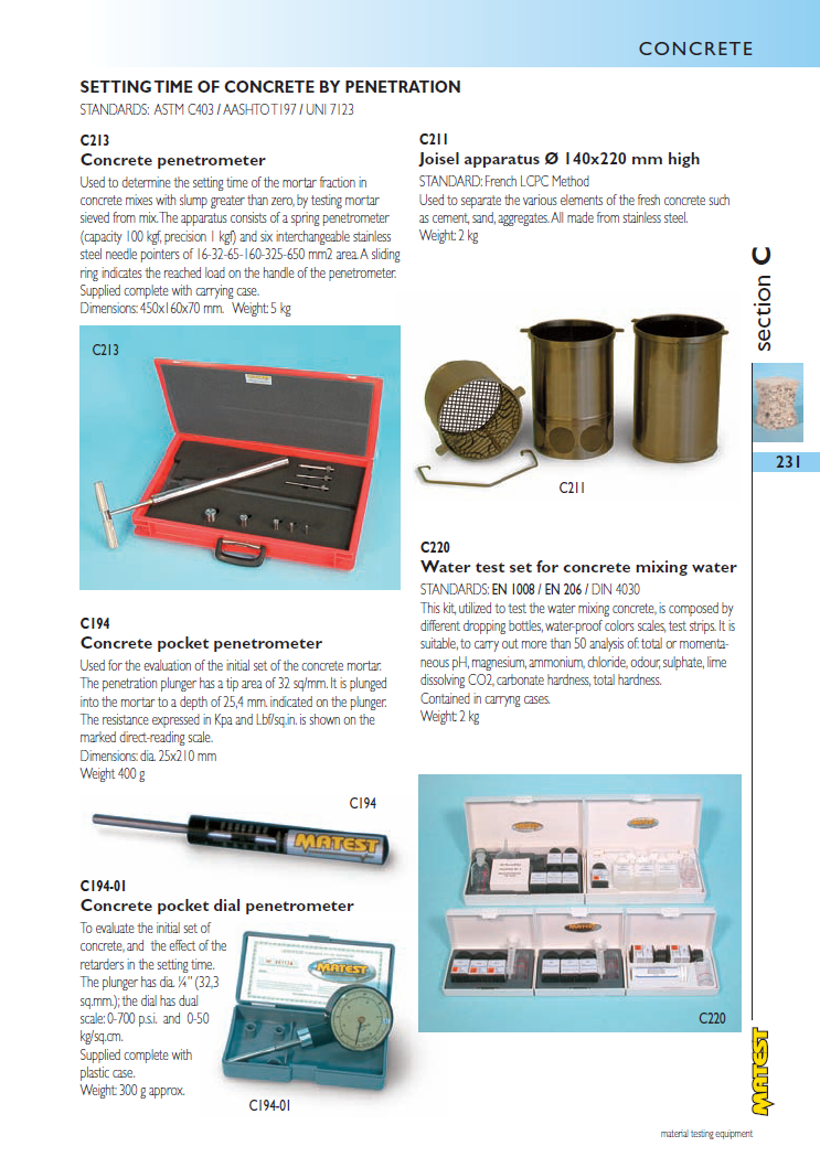Matest laboriseadmete tootekataloog, lk 231