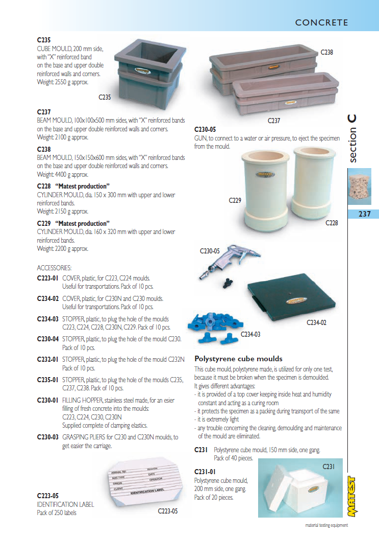 Matest laboriseadmete tootekataloog, lk 237