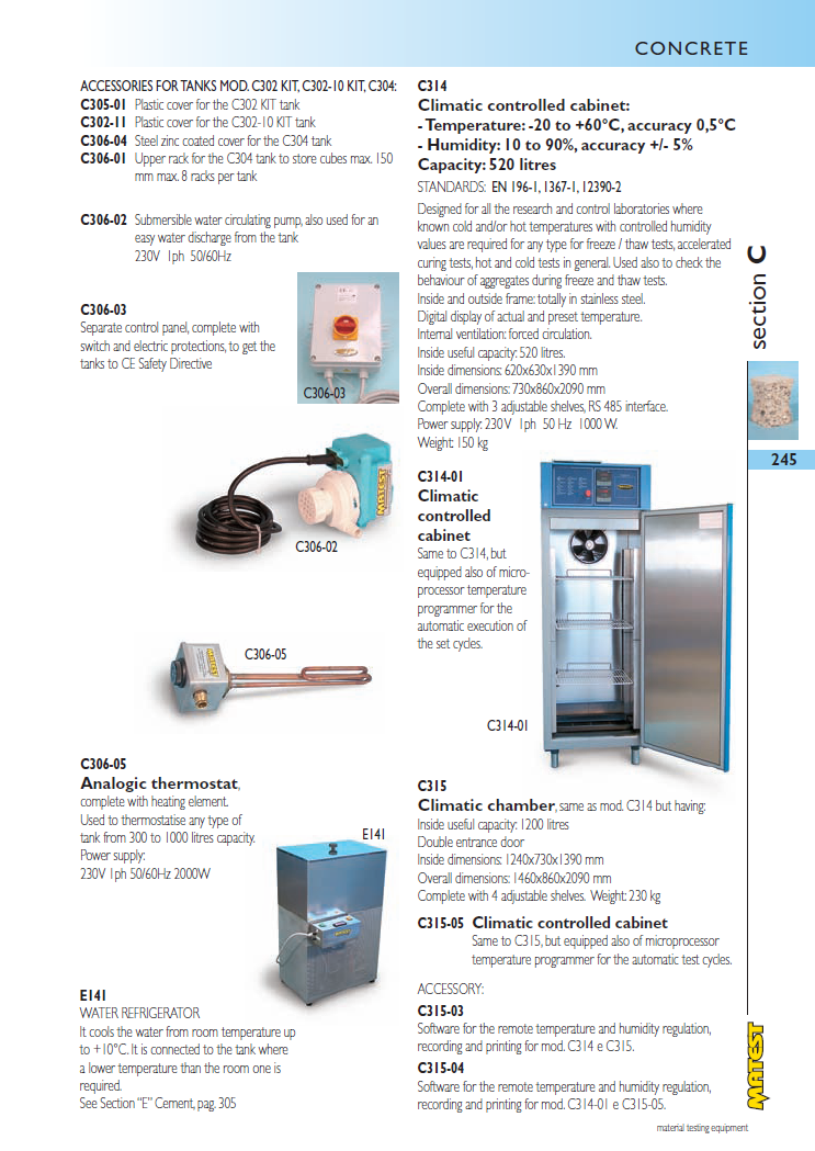 Matest laboriseadmete tootekataloog, lk 245