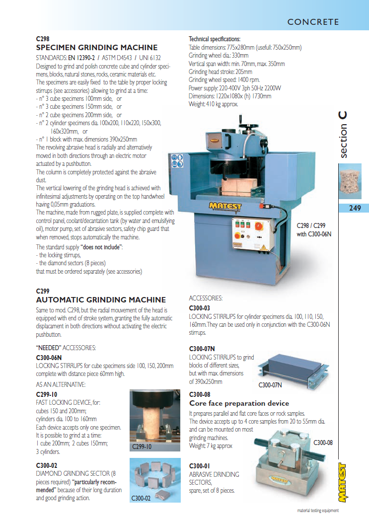 Matest laboriseadmete tootekataloog, lk 249