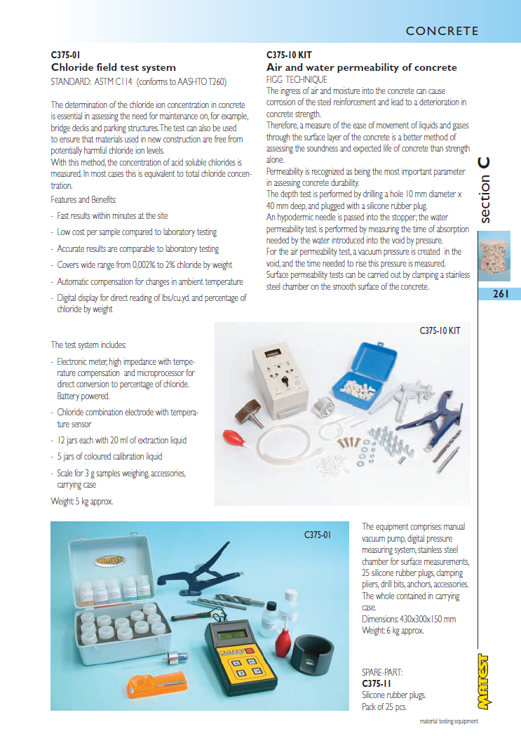 Matest laboriseadmete tootekataloog, lk 261