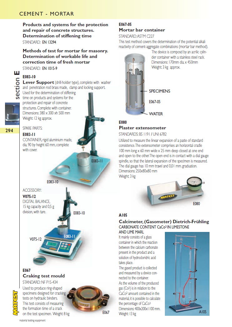 Matest laboriseadmete tootekataloog, lk 294