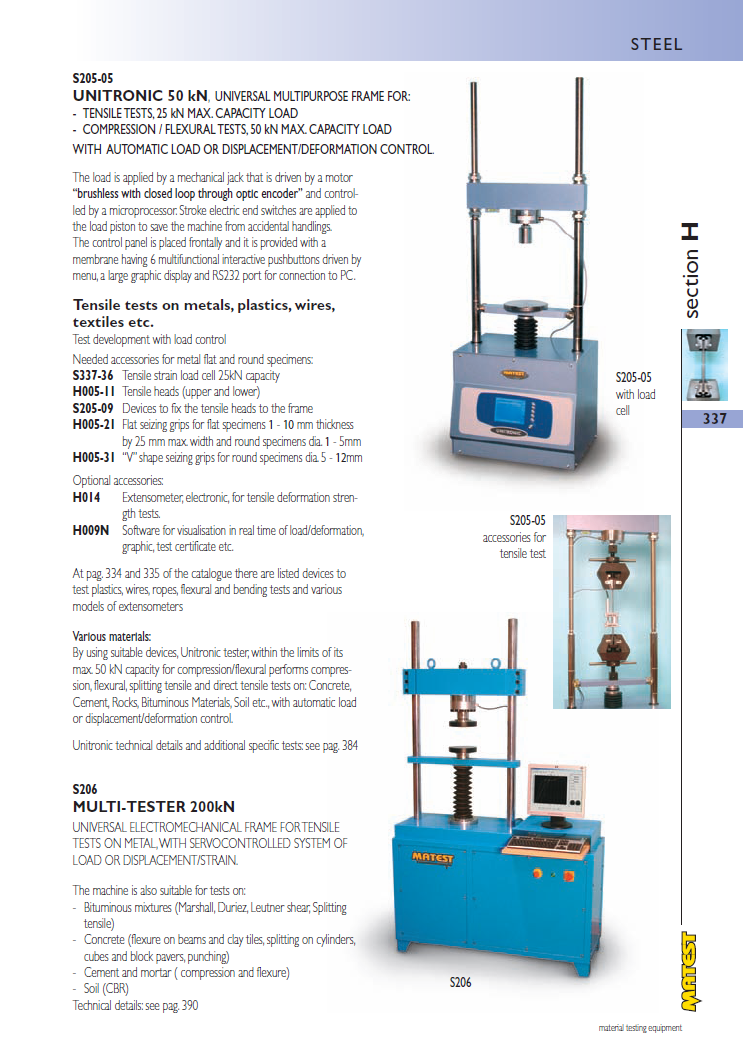 Matest laboriseadmete tootekataloog, lk 337