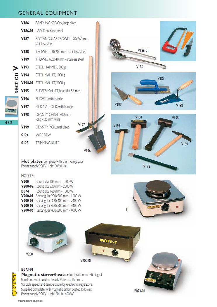 Matest laboriseadmete tootekataloog, lk 452
