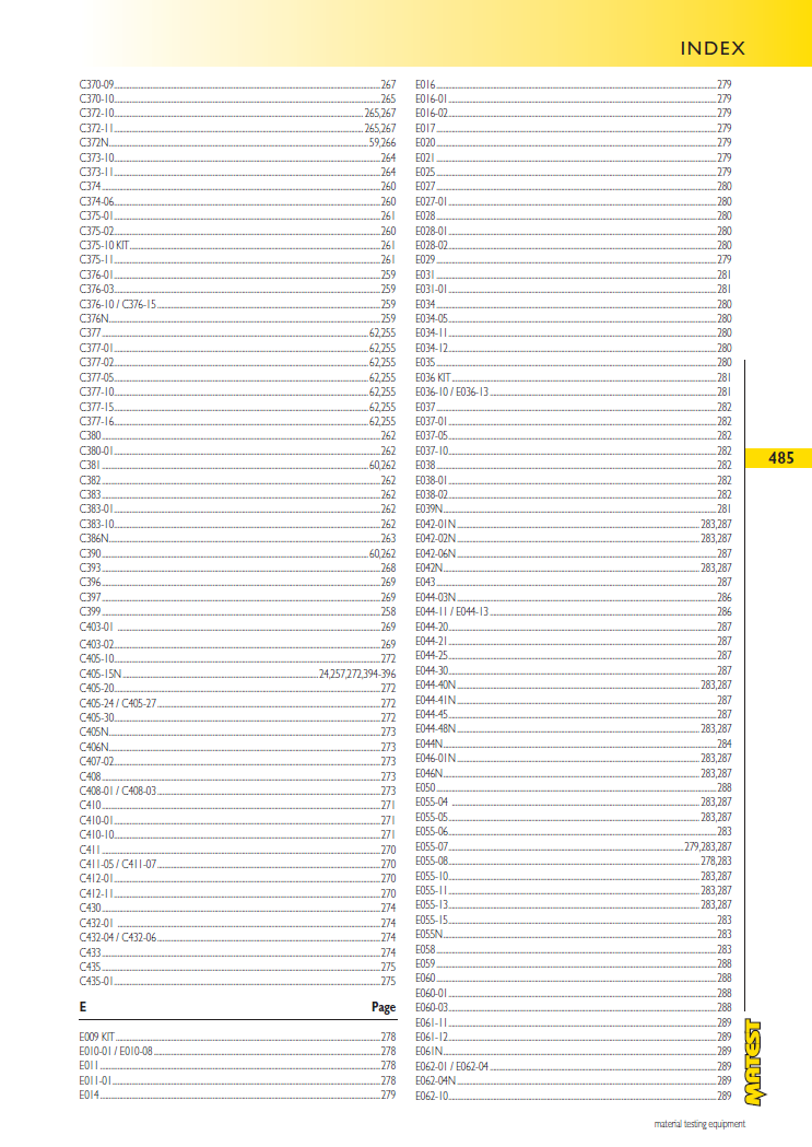 Matest laboriseadmete tootekataloog, lk 485